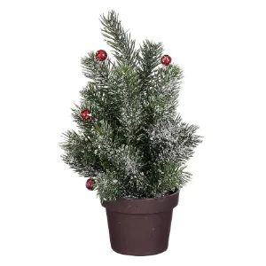 Obrazek Choinka jagody zielona oszroniona wys. 24 x gł. 12 cm 1