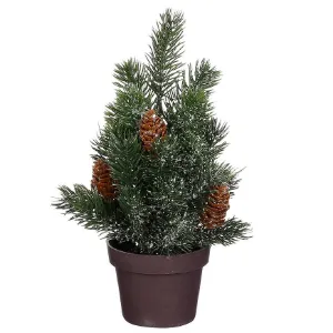 Obrazek Choinka szyszka zielona oszroniona wys. 24 x gł. 12 cm