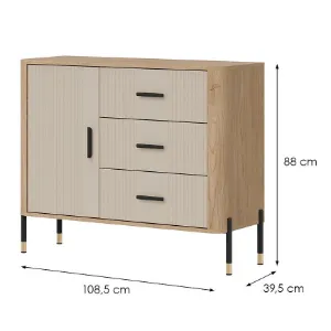 Obrazek Komoda Dante Dt03  Dąb Cremona/Kaszmir