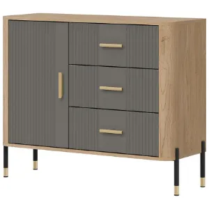 Obrazek Komoda Dante Dt03  Dąb Cremona/Szary