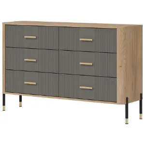 Obrazek Komoda Dante Dt04  Dąb Cremona/Szary