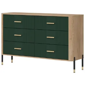 Obrazek Komoda Dante Dt04  Dąb Cremona/Zielony