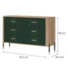 Obrazek Komoda Dante Dt04  Dąb Cremona/Zielony