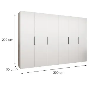 Obrazek Szafa Marbella I 300 biały/czarny