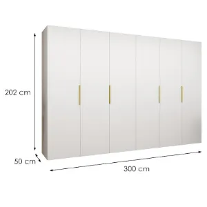 Obrazek Szafa Marbella I 300 biały/złoty