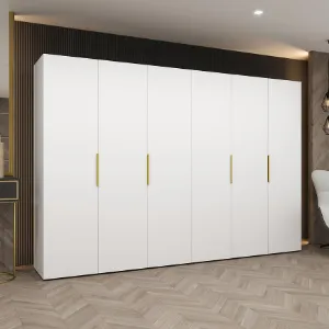 Obrazek Szafa Marbella I 300 biały/złoty