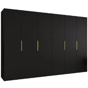 Obrazek Szafa Marbella I 300 czarny/złoty