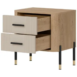 Obrazek Szafka Nocna Dante Dt21 Dąb Cremona/Kaszmir