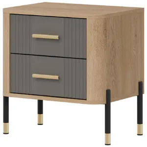 Obrazek Szafka Nocna Dante Dt21 Dąb Cremona/Szary