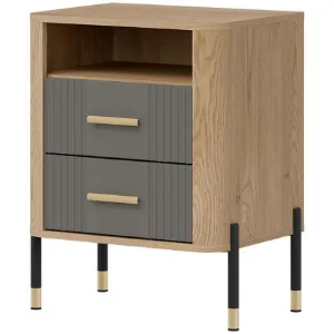 Obrazek Szafka Nocna Dante Dt22 Dąb Cremona/Szary