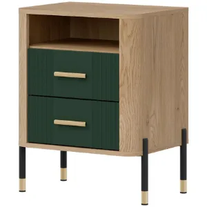 Obrazek Szafka Nocna Dante Dt22 Dąb Cremona/Zielony
