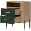 Obrazek Szafka Nocna Dante Dt22 Dąb Cremona/Zielony