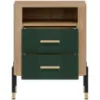 Obrazek Szafka Nocna Dante Dt22 Dąb Cremona/Zielony