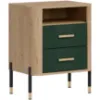 Obrazek Szafka Nocna Dante Dt22 Dąb Cremona/Zielony