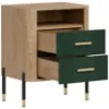 Obrazek Szafka Nocna Dante Dt22 Dąb Cremona/Zielony