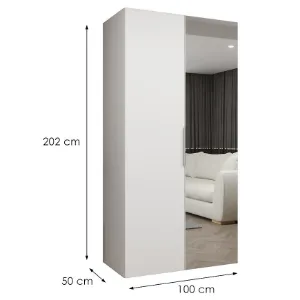 Obrazek Szafa Marbella II 100 biały/srebrny