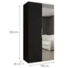 Obrazek Szafa Marbella II 100 czarny/srebrny