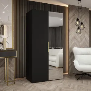 Obrazek Szafa Marbella II 100 czarny/złoty