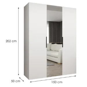 Obrazek Szafa Marbella II 150 biały/czarny