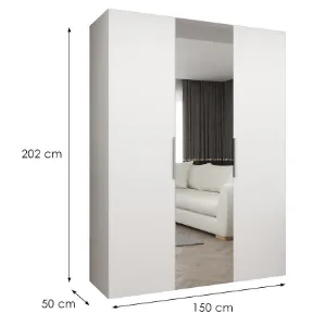 Obrazek Szafa Marbella II 150 biały/srebrny