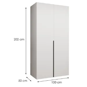 Obrazek Szafa Alicante I 100 biały/czarny