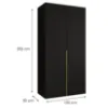 Obrazek Szafa Alicante I 100 czarny/złoty