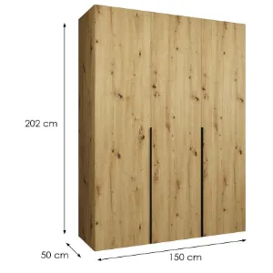 Obrazek Szafa Alicante I 150 artisan czarny