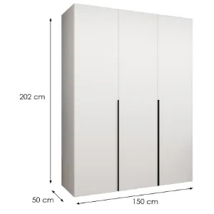 Obrazek Szafa Alicante I 150 biały/czarny