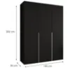 Obrazek Szafa Alicante I 150 czarny/srebrny