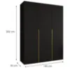 Obrazek Szafa Alicante I 150 czarny/złoty
