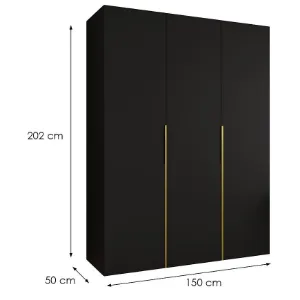 Obrazek Szafa Alicante I 150 czarny/złoty