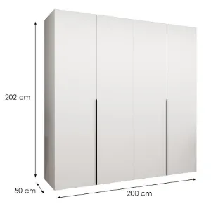 Obrazek Szafa Alicante I 200 biały/czarny