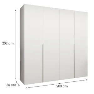 Obrazek Szafa Alicante I 200 biały/srebrny