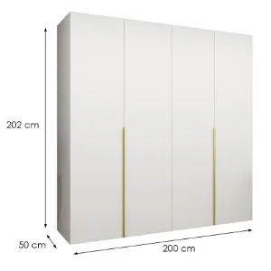 Obrazek Szafa Alicante I 200 biały/złoty