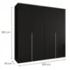 Obrazek Szafa Alicante I 200 czarny/srebrny