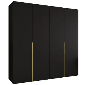 Obrazek Szafa Alicante I 200 czarny/złoty