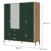 Obrazek Szafa Dante Dt17 Dąb Cremona/Zielony