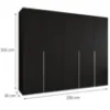 Obrazek Szafa Alicante I 250 czarny/srebrny