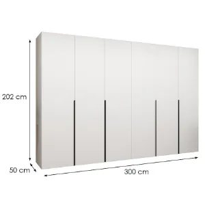 Obrazek Szafa Alicante I 300 biały/czarny