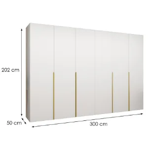 Obrazek Szafa Alicante I 300 biały/złoty