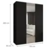 Obrazek Szafa Marbella II 150 czarny