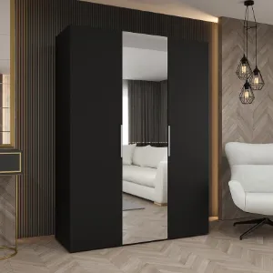 Obrazek Szafa Marbella II 150 czarny/srebrny