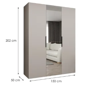 Obrazek Szafa Marbella II 150 kaszmir/czarny