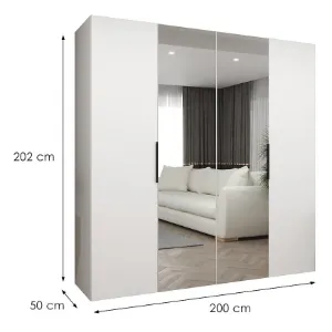 Obrazek Szafa Marbella II 200 biały/czarny