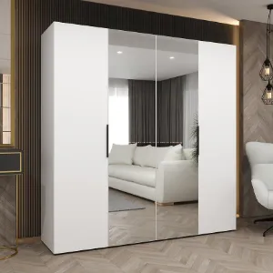 Obrazek Szafa Marbella II 200 biały/czarny