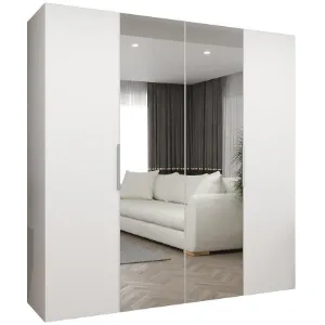 Obrazek Szafa Marbella II 200 biały/srebrny