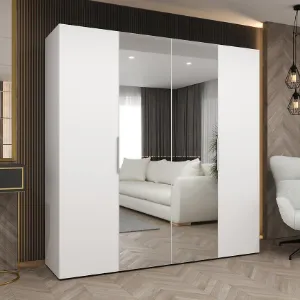 Obrazek Szafa Marbella II 200 biały/srebrny