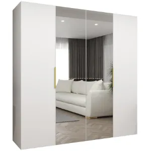 Obrazek Szafa Marbella II 200 biały/złoty