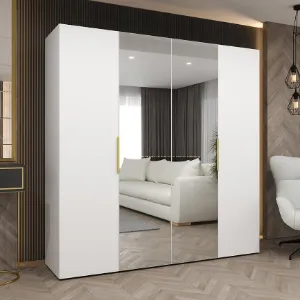 Obrazek Szafa Marbella II 200 biały/złoty