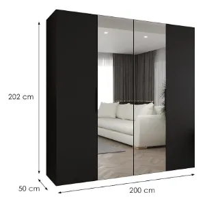 Obrazek Szafa Marbella II 200 czarny